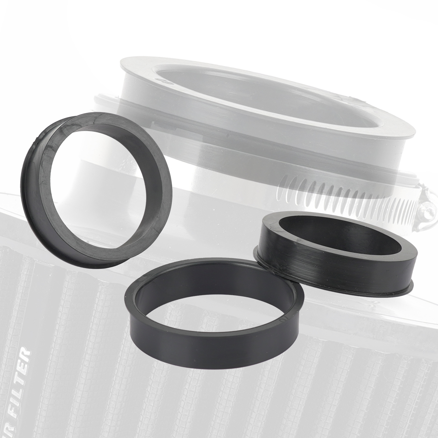 R-EP レデュースアダプター 76mm 3 インチコーンエアフィルター用 77mm から 70mm 65mm 60mm ユニバーサルラバーレデュースリング 3 インチから 2.75 インチ 2.5 インチ