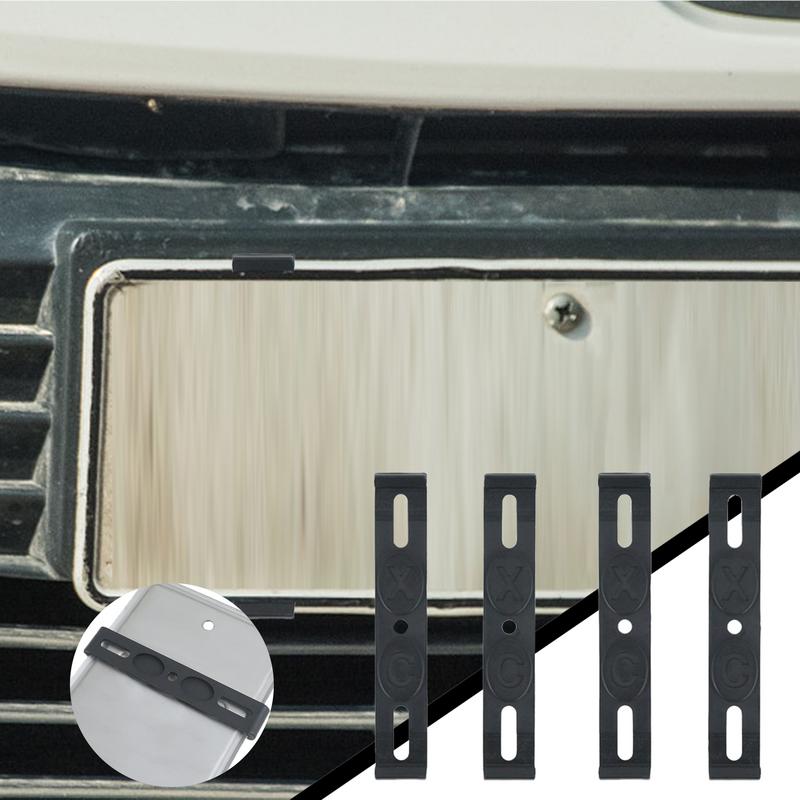 Kentekenplaathouder 4 STKS Weerbestendig Frameloos Kentekenplaatframe Auto Tag Frame voor Auto Tags Voor en Achter Auto Accessoires