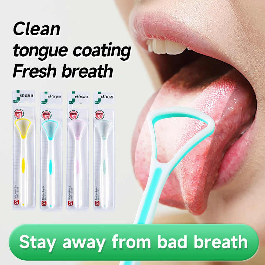 Tongue Scraper Cleaner for Adult Kid,Tongue Brush for Fresh Breath Dental Eliminate Bad Breath in Seconds Oral Care Tool