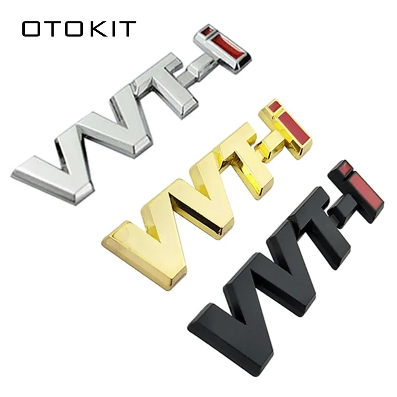 Kim Loại Hợp Kim VVTi Logo Chrome Bạc Dải Xe Fender Miếng Dán Bên Quốc Huy Huy Hiệu Cho Xe TOYOTA Camry Tràng Hoa YARiS Ralink REIZ vương Miện