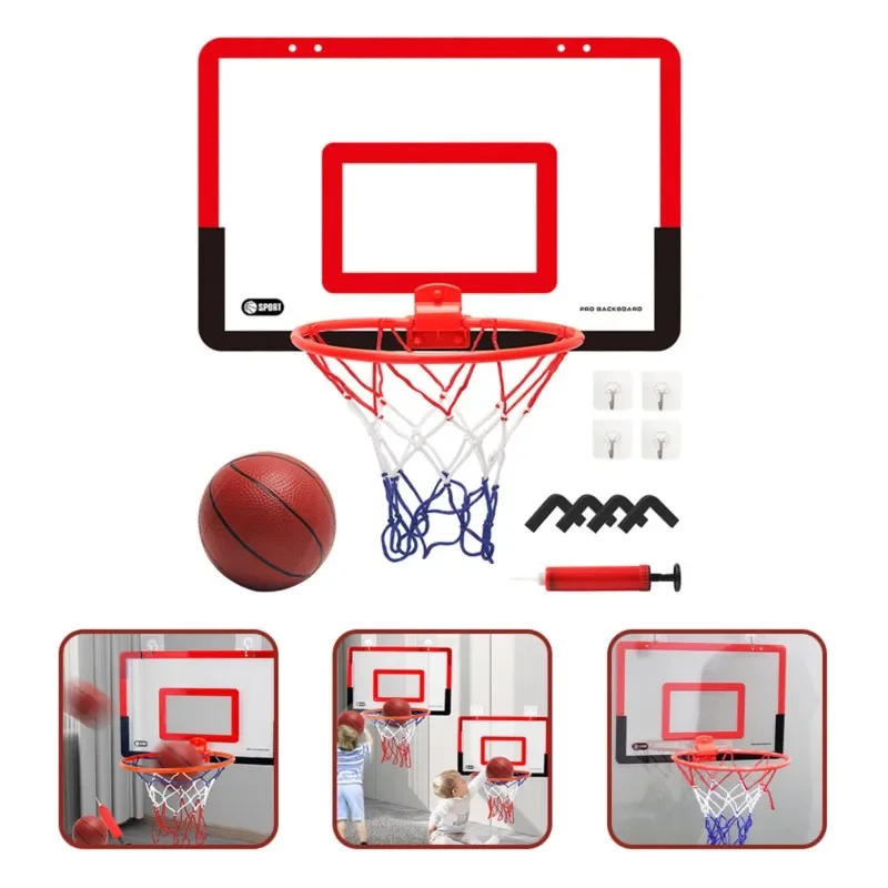 Indoor Kinderen Veiligheid En Leuke Spelletjes Kinderen Thuis Sport Basketbal Set Muur Beugel Niet Geperforeerd Basketbal Frame