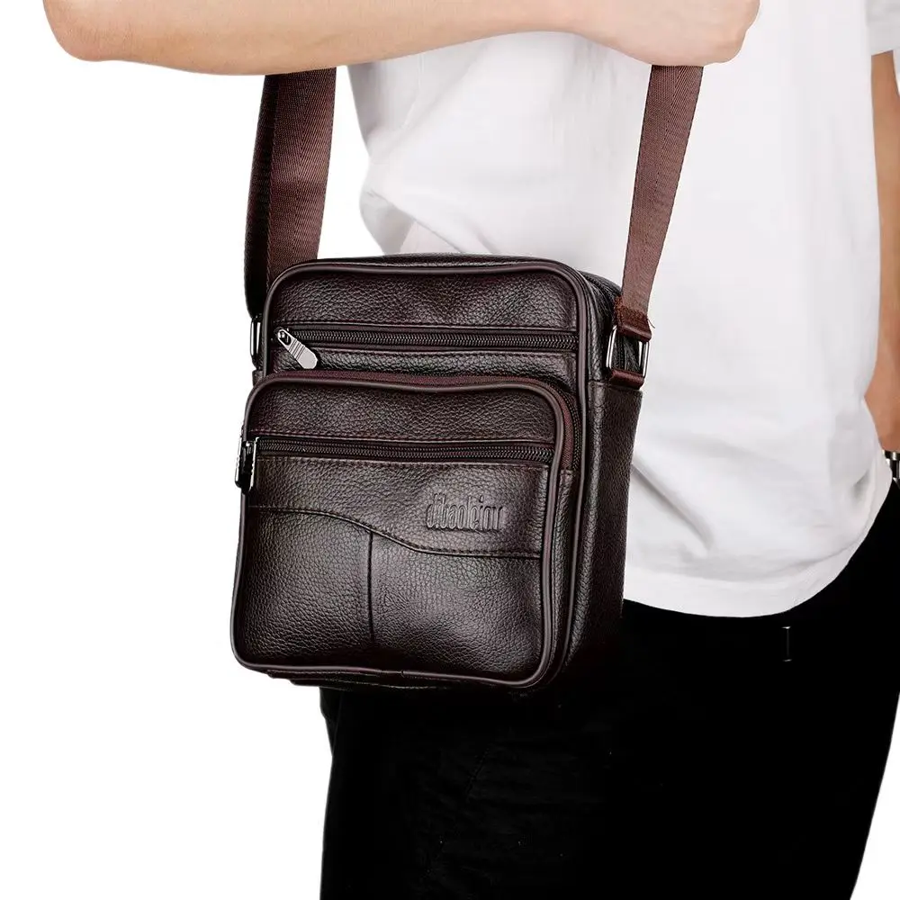 Männer Große größe Echtes Leder Schulter Taschen Hohe qualität Tote Mode Business Mann Umhängetasche Messenger Tasche Leder Taschen