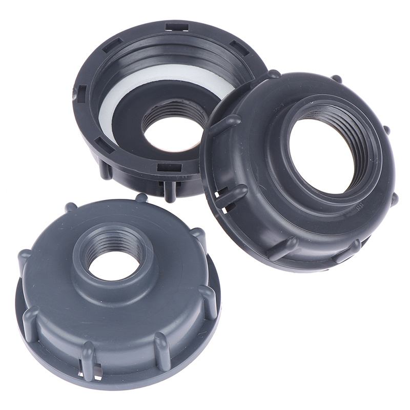 Acessórios duráveis do tanque ibc s60x6 tampa rosqueada grossa 60mm rosca fêmea para 1/2 ", 3/4", 1" conector do adaptador