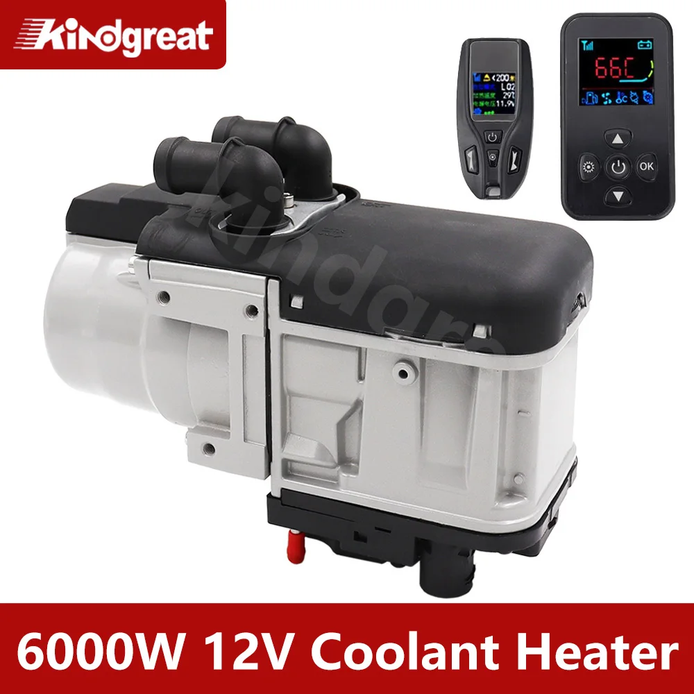 Precalentador diésel de modo Dual, 6KW, 12V, calentador de combustible y líquido, interruptor LCD, dispositivo de calefacción de estacionamiento para camiones, furgoneta y coche