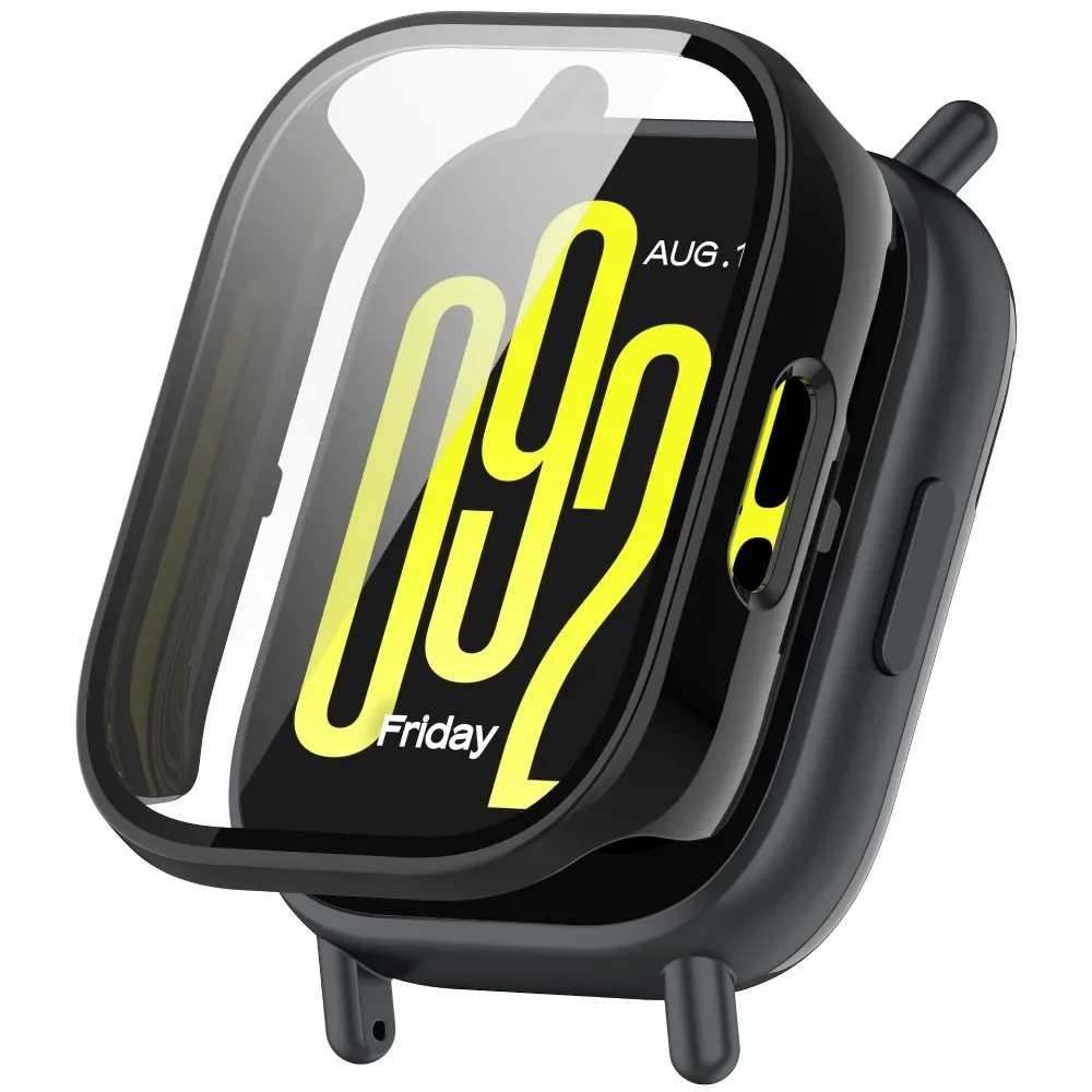 PC ケース + 強化ガラス Redmi watch5 アクティブ/Lite フルカバースクリーンプロテクタースマートウォッチバンパークリーニングコットン
