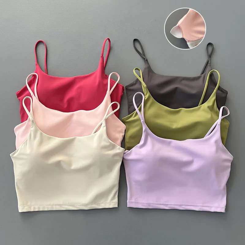 Träger Camisoles Fitnesswesten schnell trocknend neue Yoga-Tops Damen Oberbekleidung Unterwäsche Sport-BHs