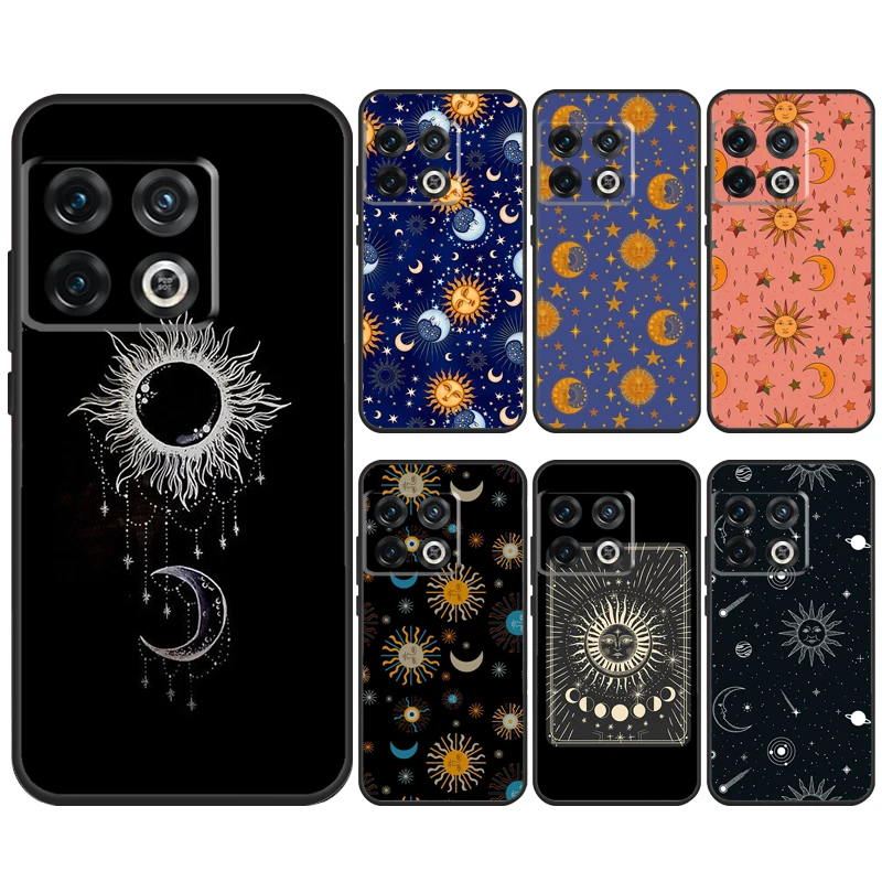 Casing bintang matahari dan bulan untuk OnePlus 12 11 9 10 Pro 9RT 10T 10R 12R OnePlus Nord CE 4 CE 2 3 Lite N10 N20 penutup