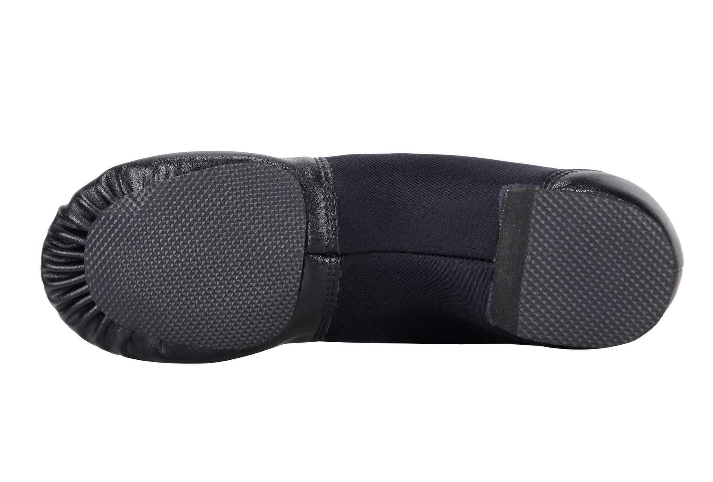 Sapato de jazz slip-on com elástico circular para sapatos de dança femininos e masculinos