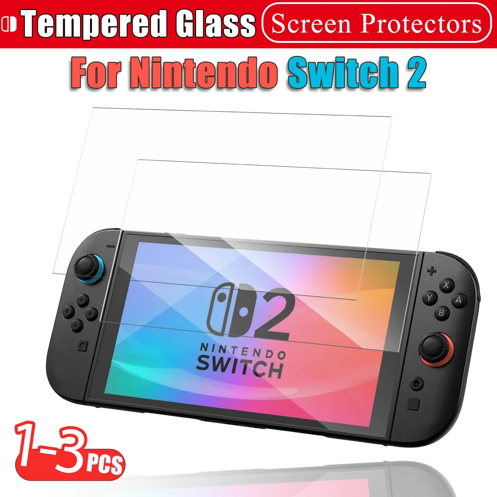 Vidrio templado protector para Nintendo Switch 2 2025, accesorios, Protector de pantalla de vidrio templado para Nintendo Switch 2