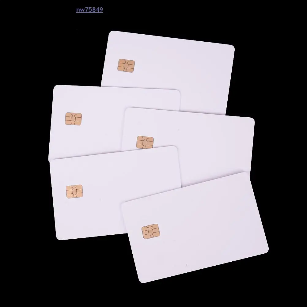 Contato branco Sle4428 Chip, Smart IC em branco, Cartão PVC com SLE4442, Cartão de segurança, 5 pcs