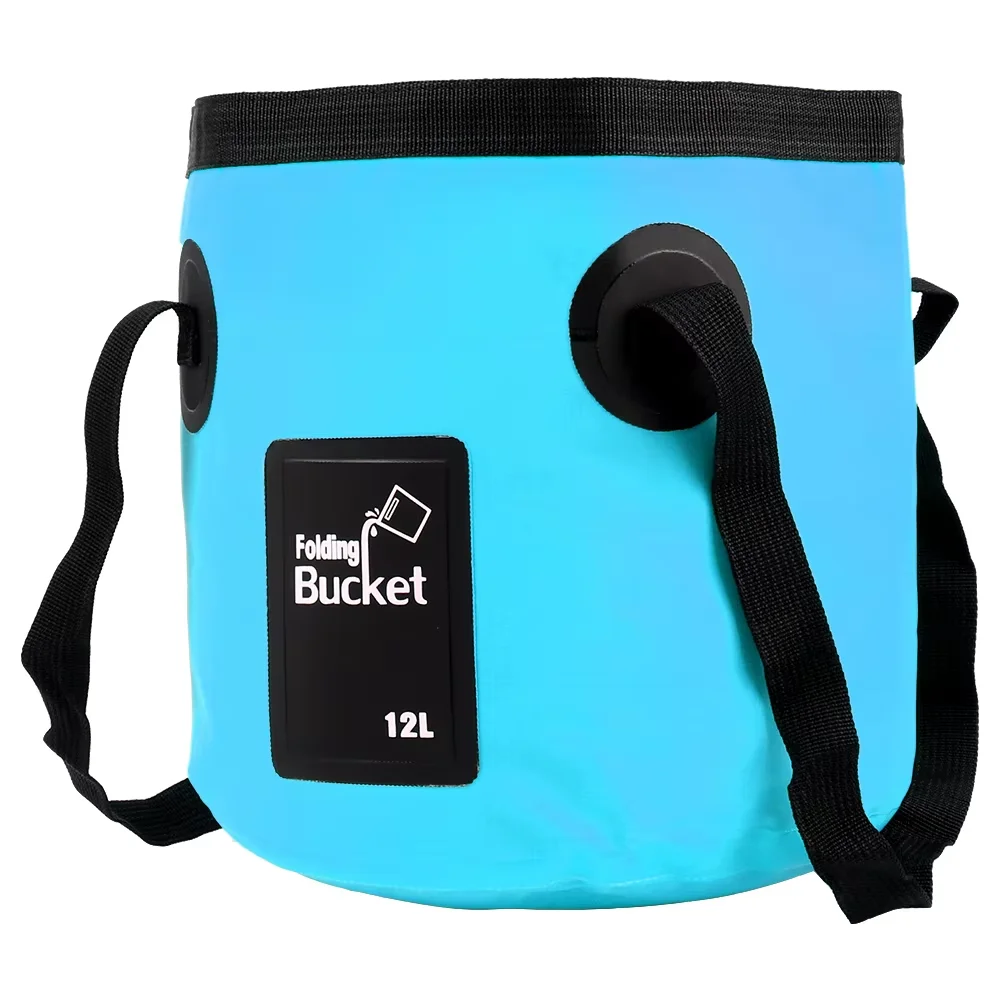ถังใส่น้ำกันน้ำแบบพกพา20ลิตรสำหรับตกปลาถุงใส่ของที่เก็บน้ำ12L สำหรับเดินป่าตั้งแคมป์ตกปลา