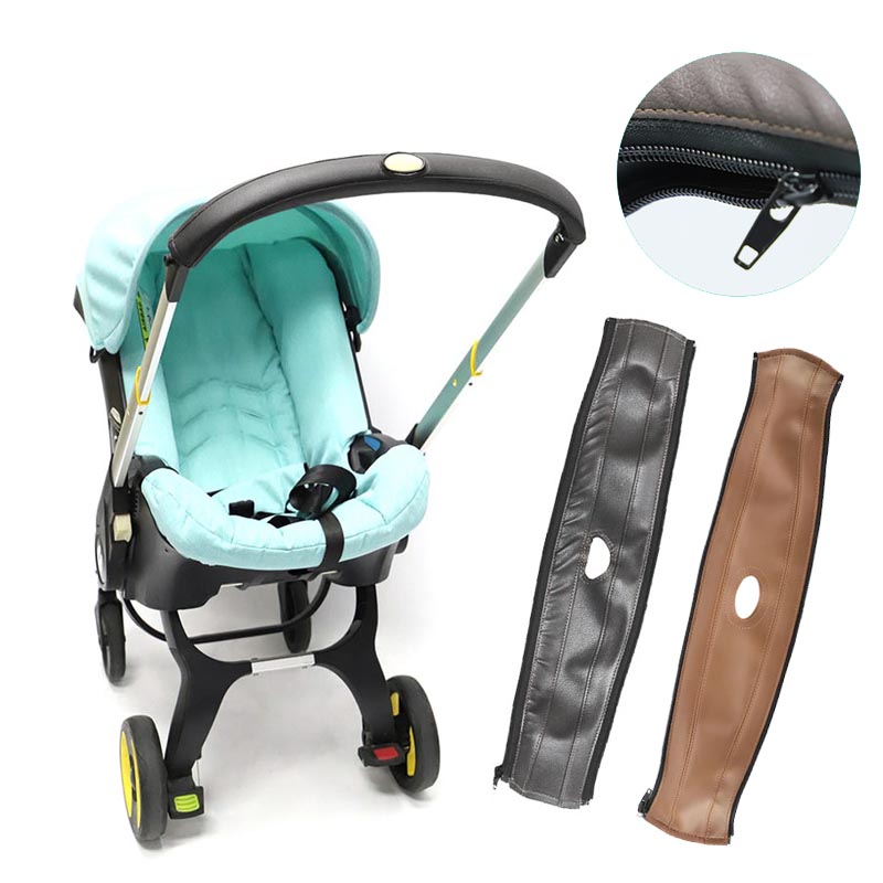 Diseñado para la manija del asiento del coche Doona Funda protectora de cuero PU para cinturón, para accesorios de cochecito Doona