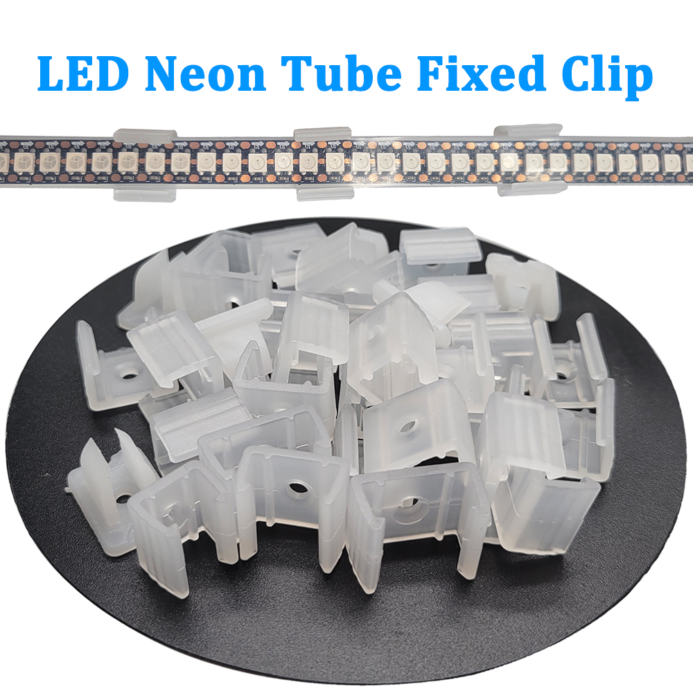 Led Connector Fix Clips Plastic Accessories Mounting Fixing on Wall For 6MM 8MM 10MM 12MM RGB 5050 Neon Strip Light 5pcs-100pcs