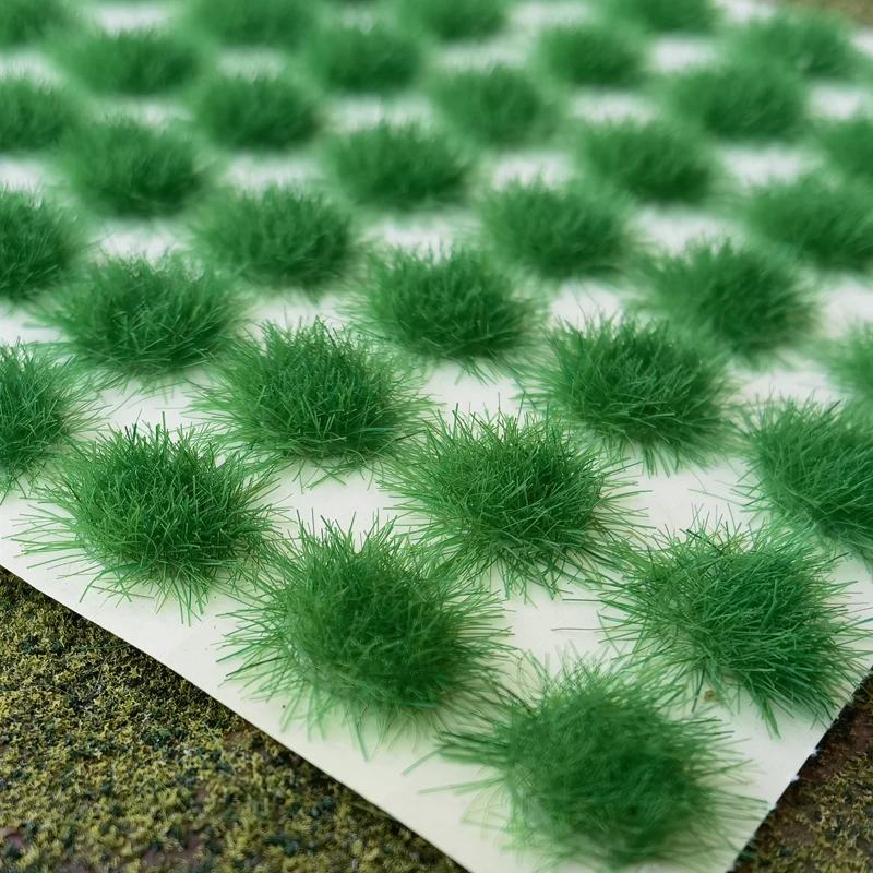 14/49 Pcs/box Simulação Flor Grama Tufos Modelo Material Cenário Grama Artificial Arbustos 5MM Miniatura Vegetal Cluster