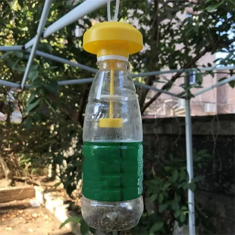 1/2 個フルーツキラープラスチック黄色ショウジョウバエトラップハエキャッチャー害虫昆虫制御家庭用農場 6*6*2 センチメートル