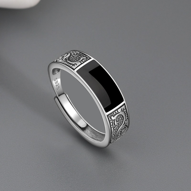 Anillos con diseño de dragón Simple a la moda para hombres y mujeres, regalo Retro Hip Hop, anillo de dedo índice abierto de cobre, accesorios de joyería Punk