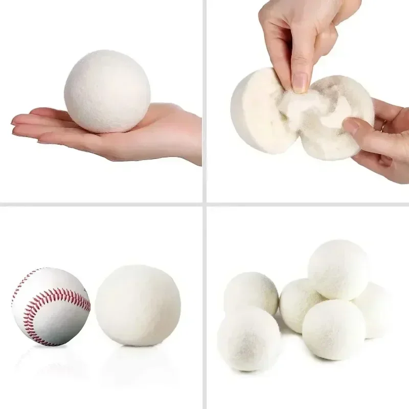 Bolas secadoras de lana, bolas de secado hechas a mano, secador, suavizante de tela Natural reutilizable, Reduce las arrugas y reduce el tiempo de secado