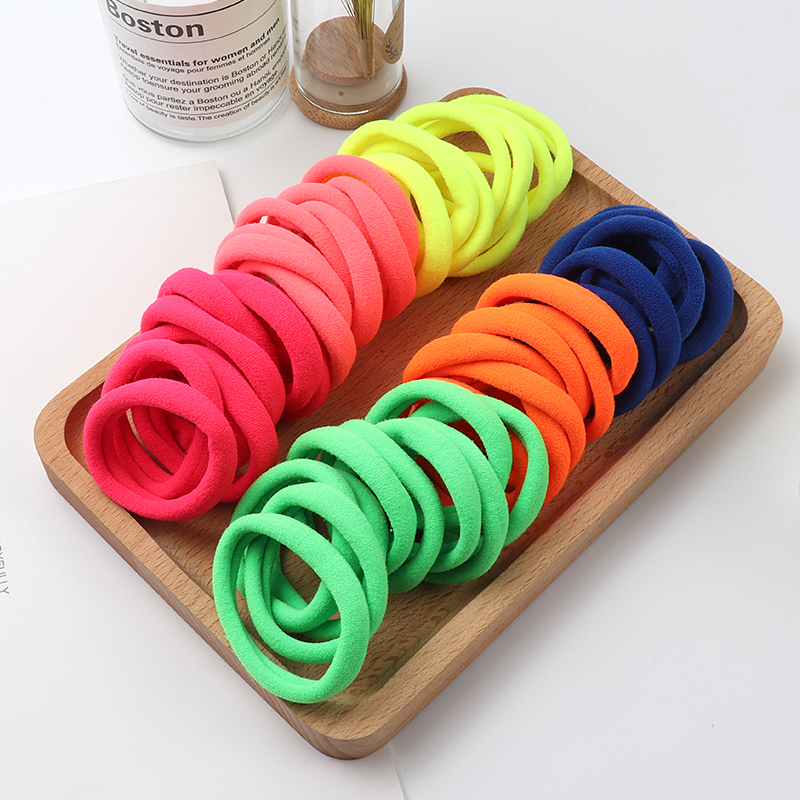 50 Stücke Mädchen Nylon Gummibänder Elastische Haarbänder Haarschmuck Kinder Pferdeschwanzhalter Stirnband Kinder Ornamente Geschenk