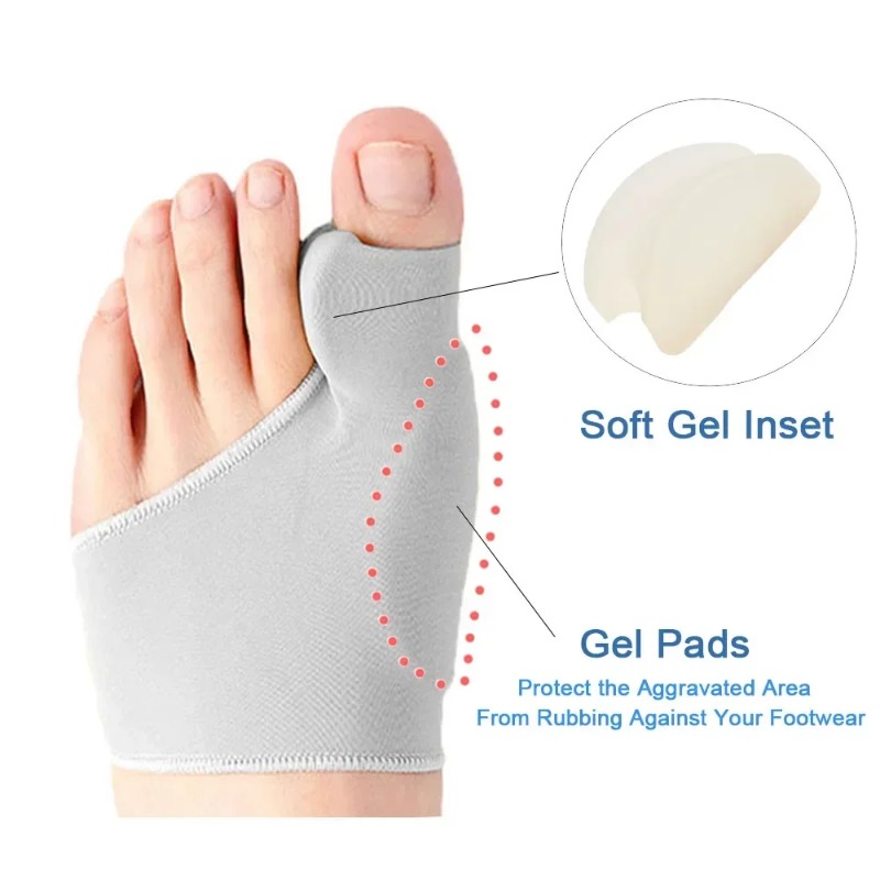 Hallux Valgus Bunion Corrector Orthotics Toe Separator - Feet Bone Thumb Adjuster Pedicure Sock Straightener for Foot Health