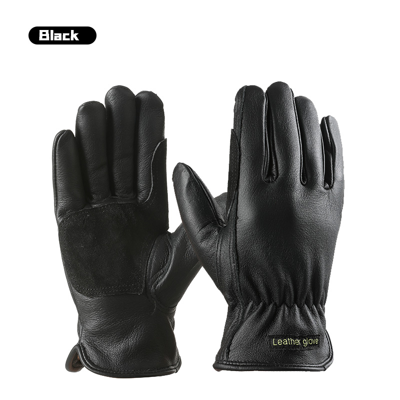 Зимние мужские рабочие перчатки из воловьей кожи