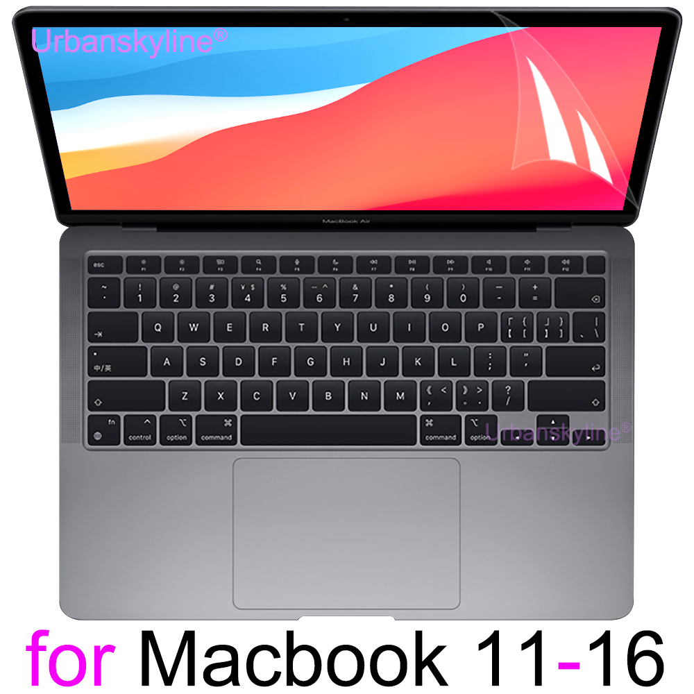 Защитная пленка для экрана MacBook Air 15 13 M4 Pro 14 M5 16 M3 M2 M1 Touch Bar ID 11 12 HD Skin Film Guard Cover 13.6 A3241 A3240
