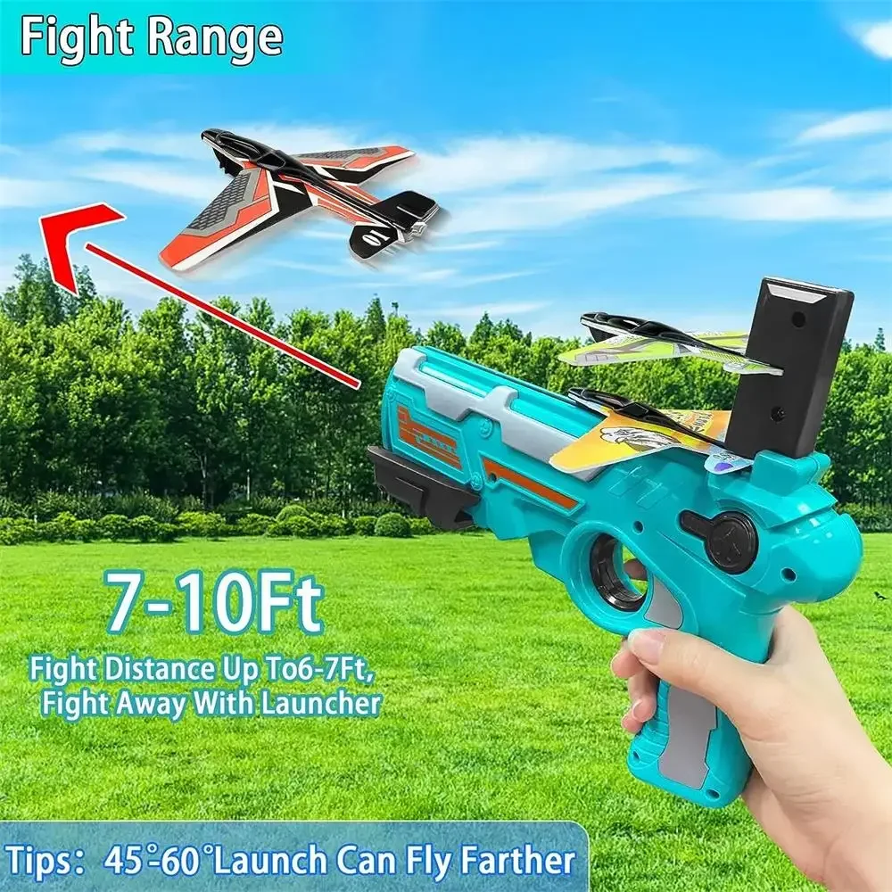Schießen Luft Flugzeug Launcher Blase Katapult Kunststoff Flugzeug Spielzeug Schießen Spiel Outdoor Sport Spielzeug für Kinder Flugzeug Katapult Pistole