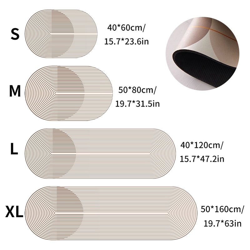 VIKAMA Diatomite Tapetes Antiderrapantes, Absorvente De Água, Estilo Simples, Decoração De Casa, Entrada Da Porta Do Banheiro, Cozinha, Mar