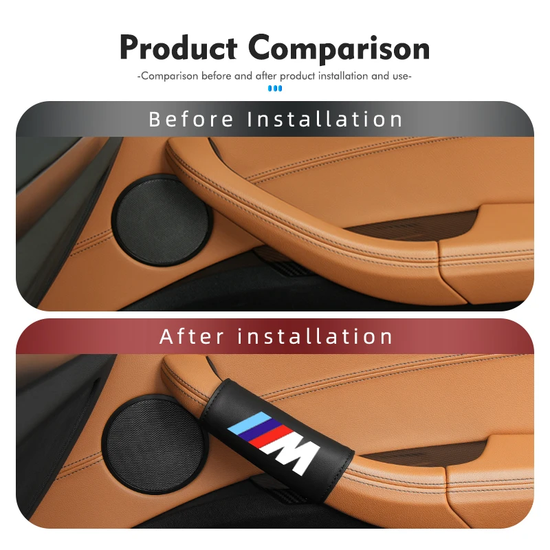 Untuk BMW Pegangan Pintu Dalam Pelindung Anti-Aus Aksesori Mobil M Performance M3 M5 F01 F20 F10 F13 F15 F16 F30 F34 F32 F31
