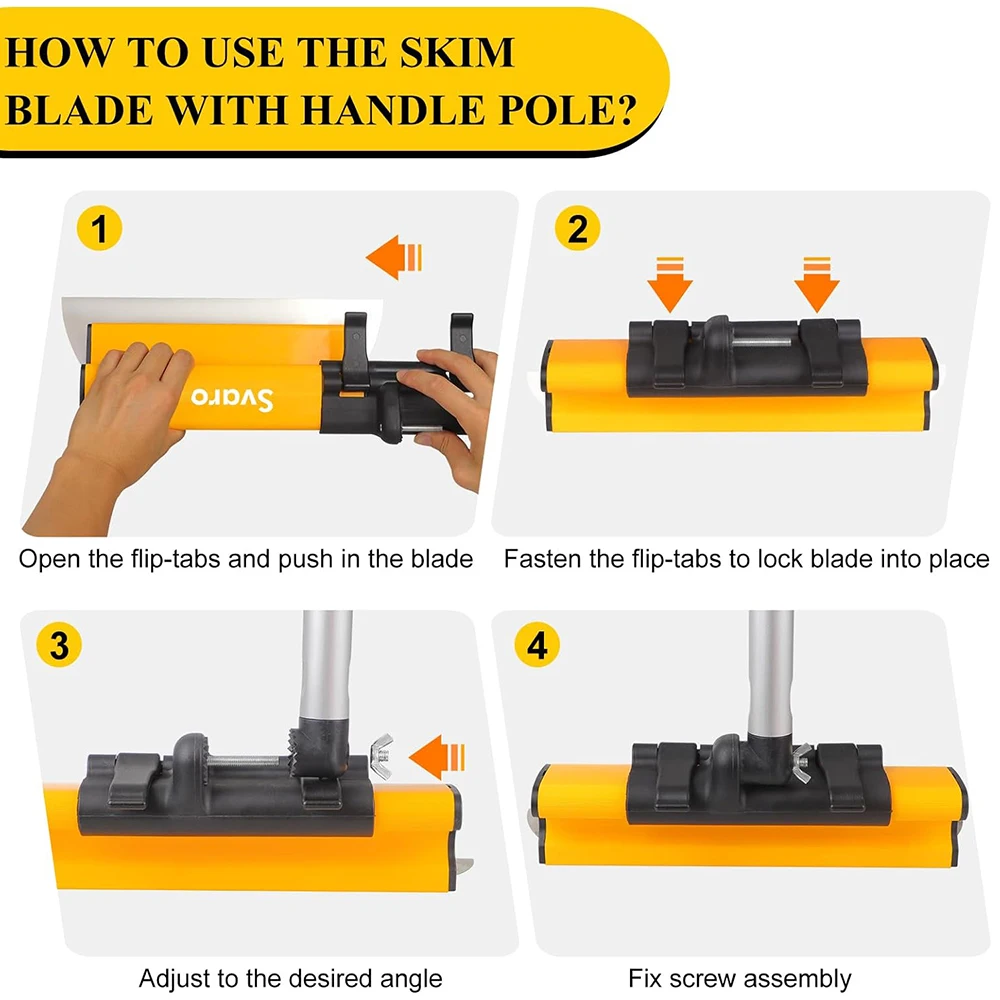60/80 ซม.Drywall Smoothing Spatula Skimming ใบมีดยืดหยุ่น Knockdown Spatula อลูมิเนียมอัดมีด DIY Wall เครื่องมือ