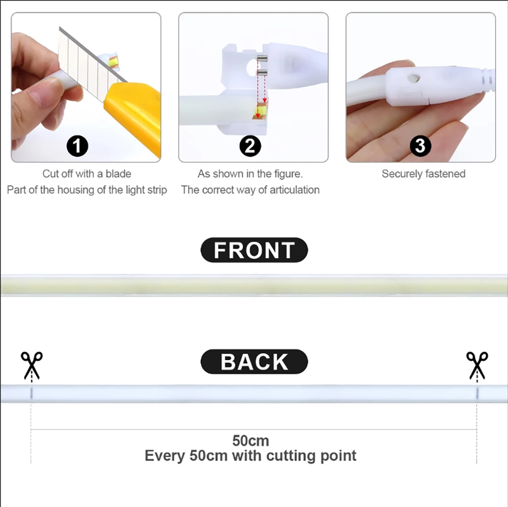 Tira de luces LED Cob de 110V y 220V, superbrillante, resistente al agua, con interruptor de fuente de alimentación UE y EE. UU., 288 LEDS/m, decoración cálida/Neutra/blanca para exteriores