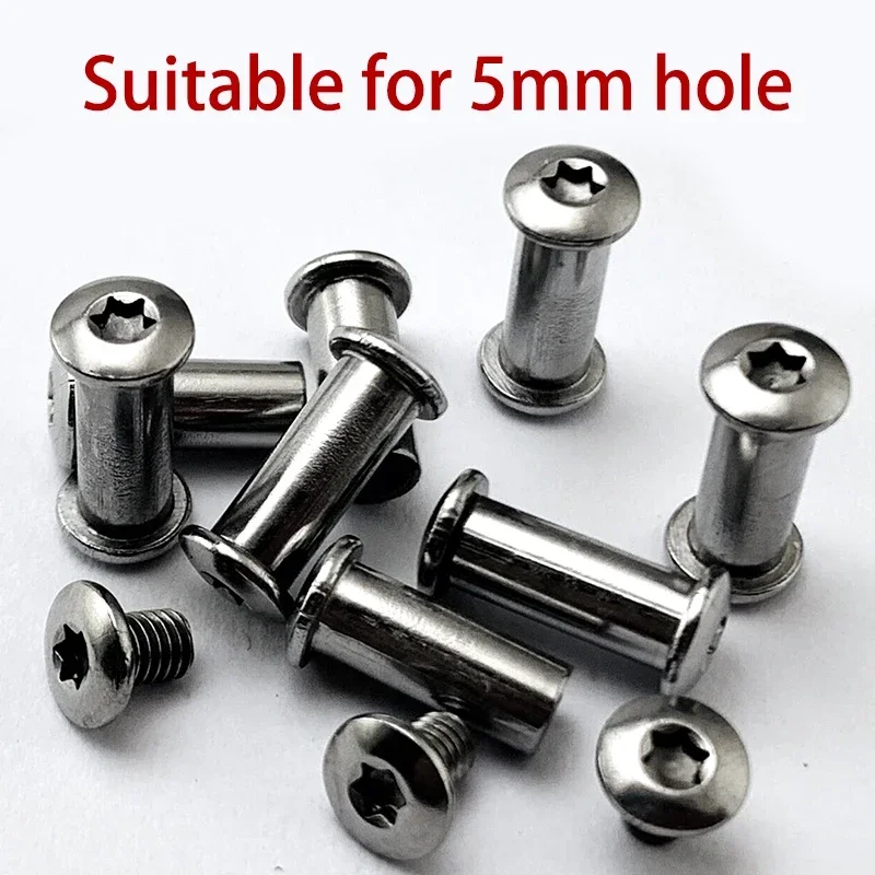 4 set fai da te manico del coltello materiale che fa viti M3.5 coltello pieghevole vite T8 prugna rivetto gambo scanalato chiodo 5mm foro vite di bloccaggio