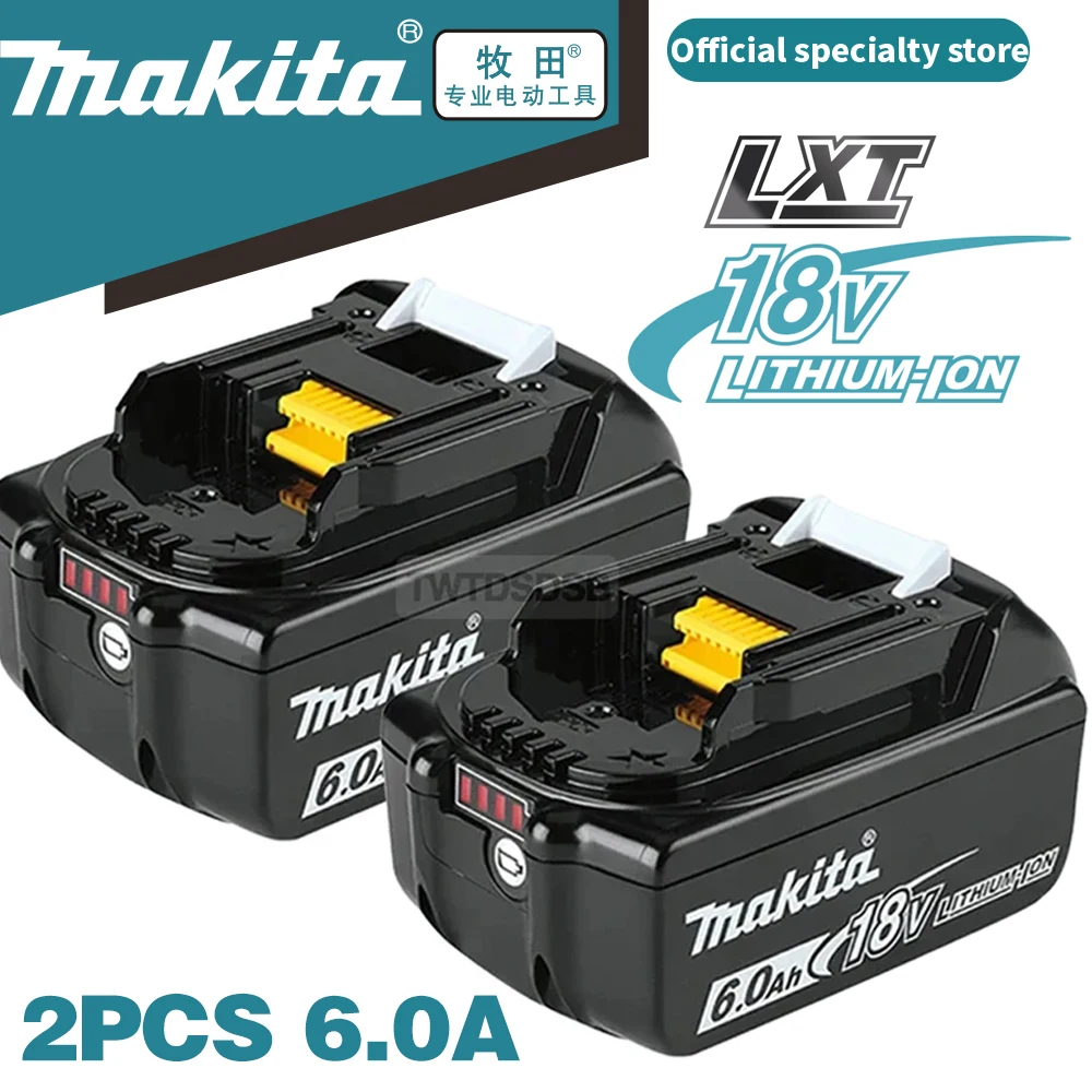 100% оригинальная батарея Makita 6Ah/5Ah/3Ah для Makita 18 В BL1830B BL1850B BL1850 BL1840 BL1860 BL1815, сменная литиевая батарея