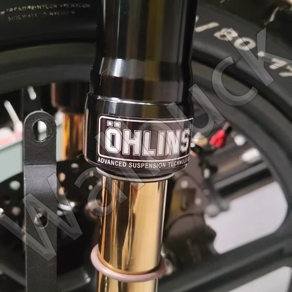 Shock Absorber Waterproof Ohlins Logo Sticker Motorcycle Shock Absorber Sunscreen Transparent Decorative Decal  Accessories