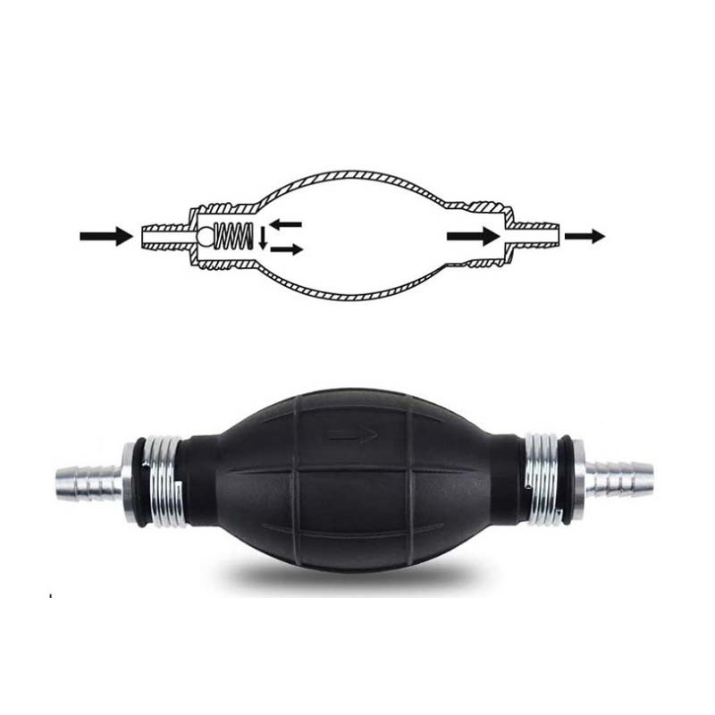 Línea de bomba de combustible manual, bombilla de imprimación manual de aluminio y goma, transferencia de aceite diésel, gasolina para coche, barco, fueraborda marino, 6mm/8mm/10mm/12mm