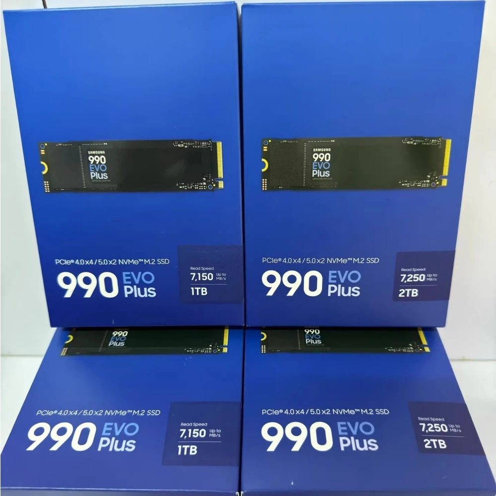 SSD 990 EVO PLUS 4TB 2TB 1TB PCIe Gen 4x4, Gen 5x2 M.2 2280 NVMe Internal Solid State Drive, Speeds Up to 7150MB/S  FOR SAMSUNG