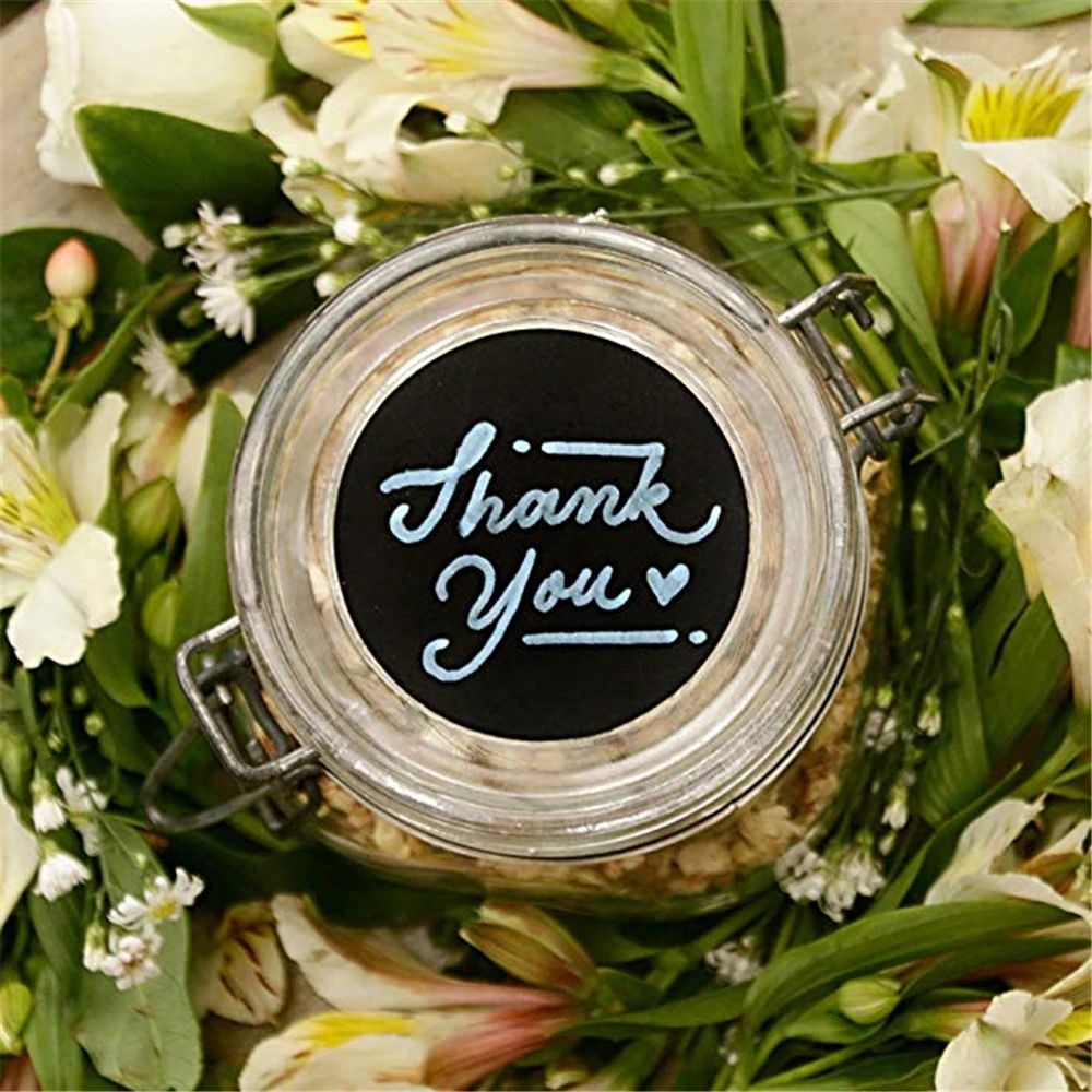 120-300Pcs/roll Waterproof Chalkboard Sticker Kitchen Spice Mark Label Stickers Home Jars Bottles Tags Blackboard Labels Sticker