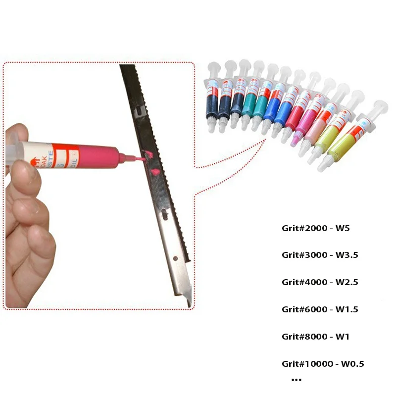 1/6/8/12pcs W0.5 ~40 Diamondes Grinding Polishing Paste Lapping Compound Metal Glass Jade Amber Buffing Abrasive Tools