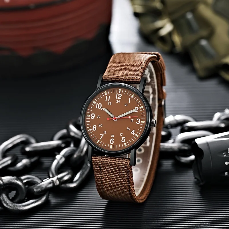 Relógios masculinos casual banda de náilon relógio esportivo anlog quartzo militar relógios de pulso relogio masculino reloj hombre