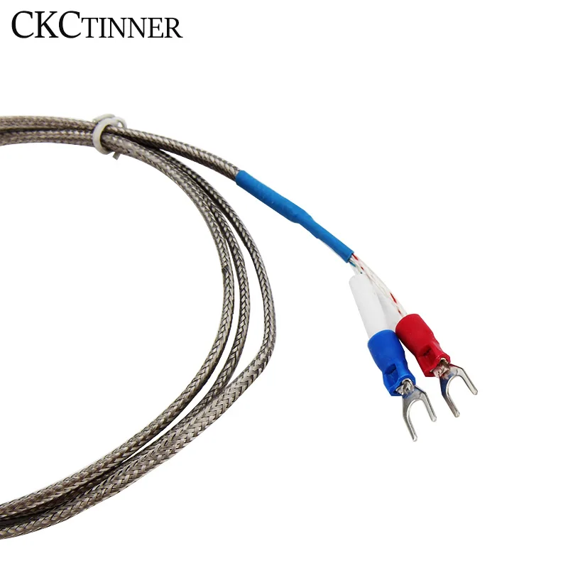 Rosca termopar M6 tornillo tipo K 1/2/3/4/5m sonda Sensor de temperatura 0-400 ° Controlador de temperatura C