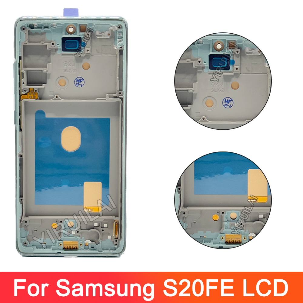 TFT LCD Voor Samsung Galaxy S20 FE Met Frame, voor Samsung S20FE G781B G780 LCD Display Touch Digitizer Vervanging Scherm