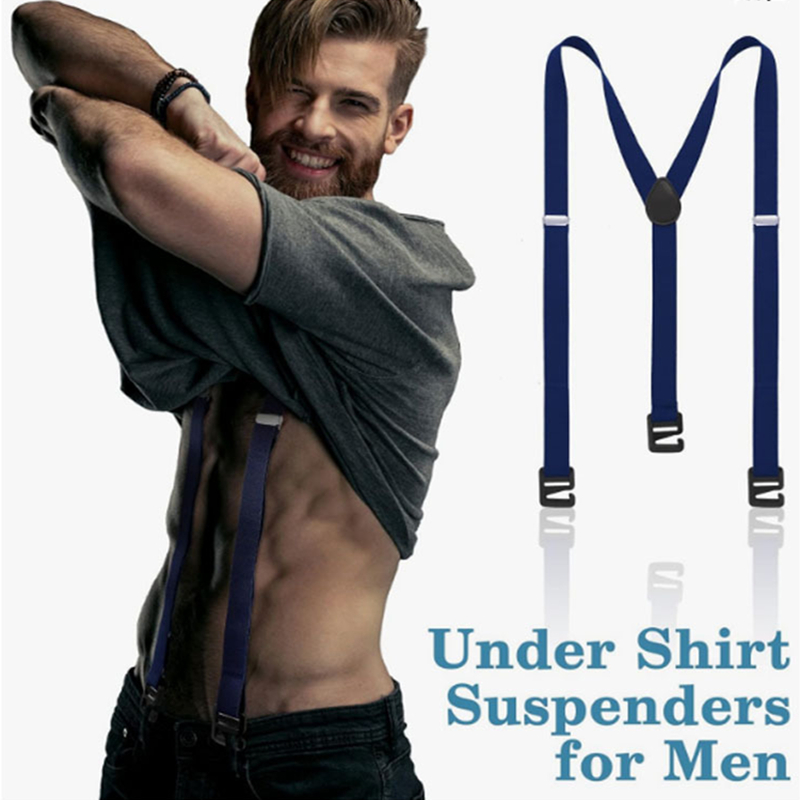 Zware Werk Bretels Voor Mannen 4Cm Brede X-Back Met 3 Plastic Grijper Gespen Verstelbare Elastische Broek Broek Bretels-Zwart
