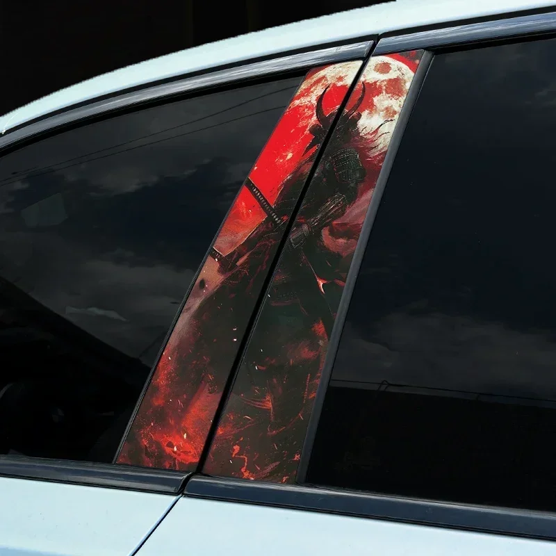1PC JDM サムライ車のステッカー自動 B ピラー C ピラー防水装飾カバースクラッチ DIY ドア柱日焼け止めビニールデカール