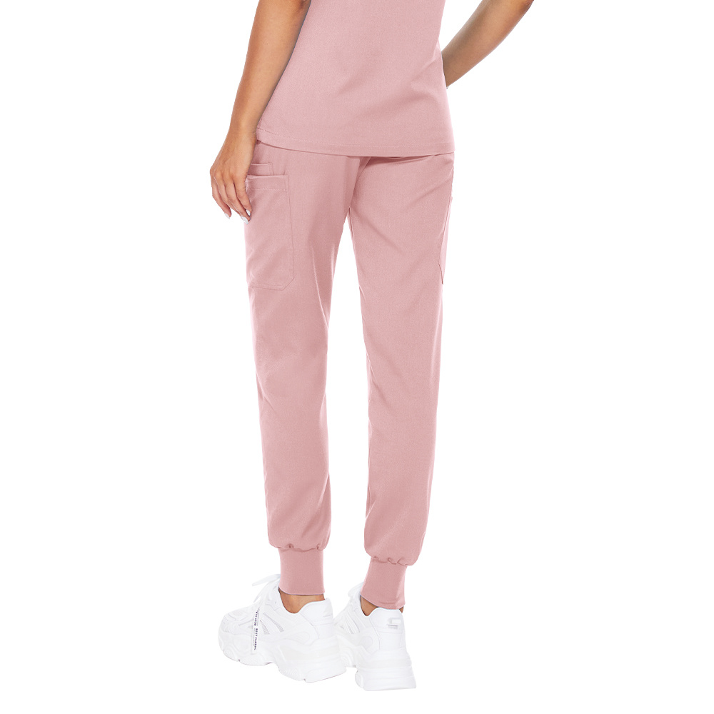 Unisex calças jogger dentista calças cor sólida salão de beleza enfermagem dos homens calças de jogging spa uniforme pet médico esfrega
