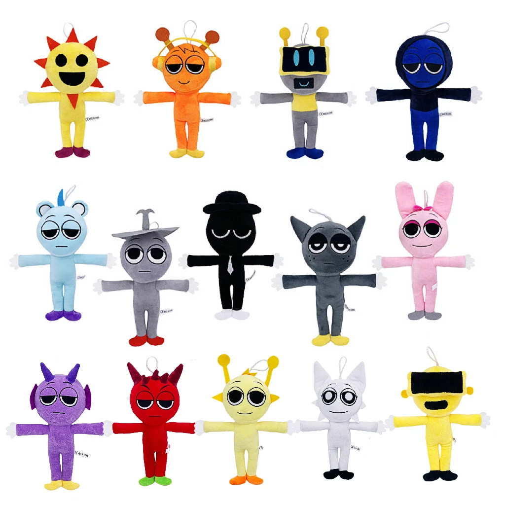 Sprunki 플러시 장난감 Sprunki Incredibox 플러시ie Sprunki 소프트 게임 만화 베개 어린이 생일 선물 인형 크리스마스 선물