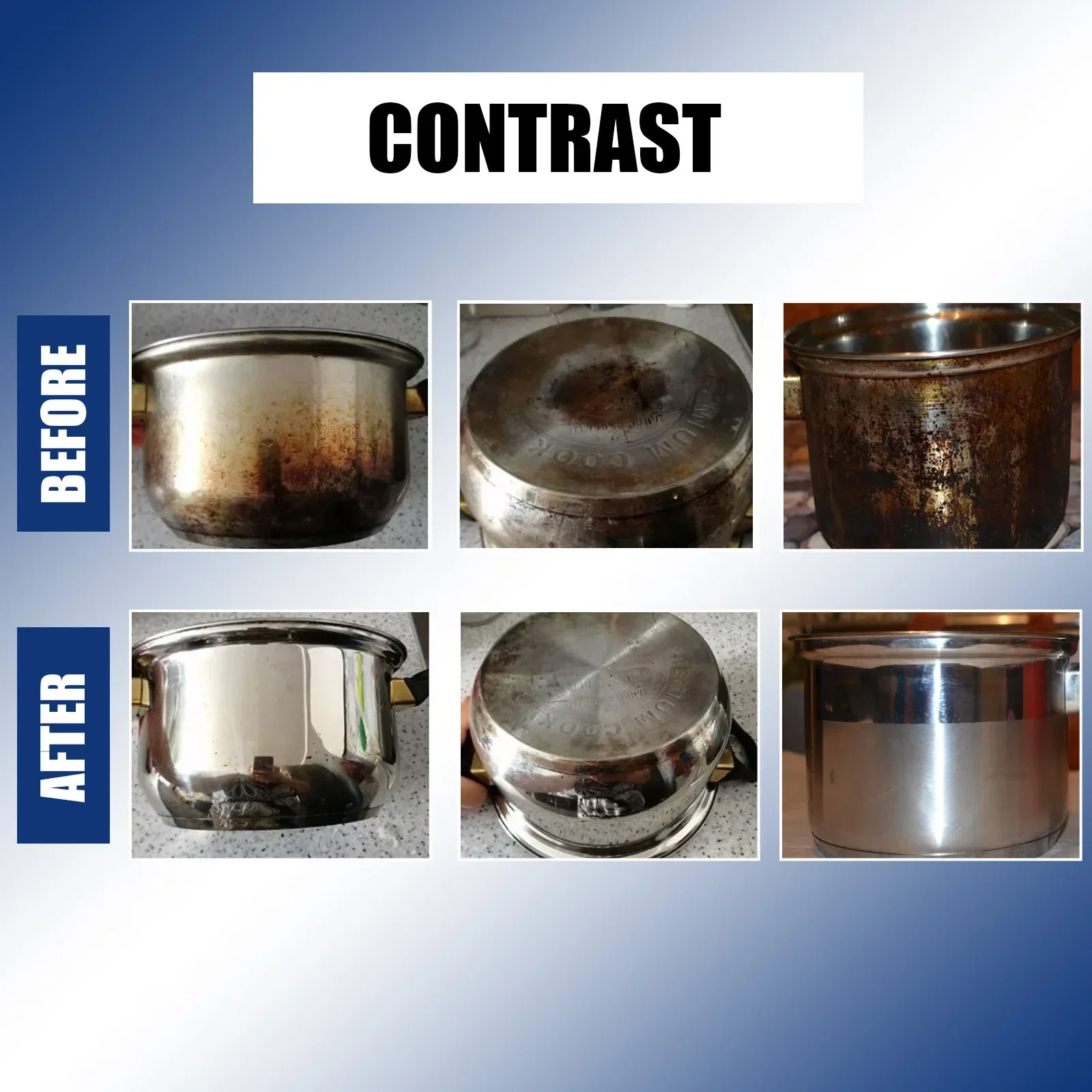 100ml Stainless Steel Cleaning Cream Kitchenware Stain Dirt Cleaner Washing Pot Bottom Scale Pan Rust Removal