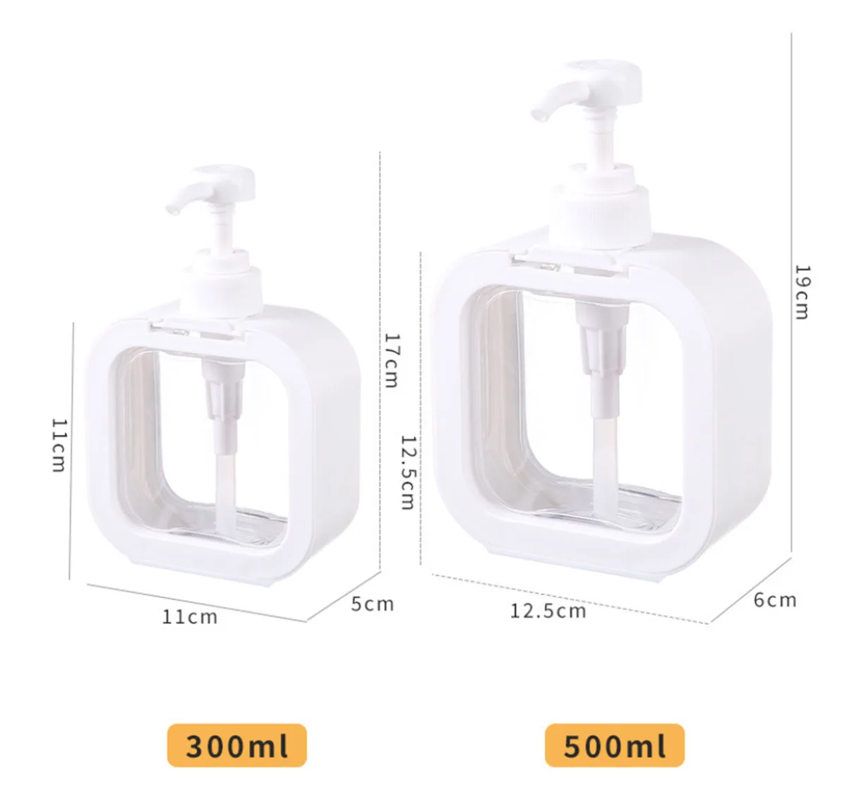 Refillable Soap Pump Dispenser Empty Bottle Dispenser With Press Pump For Soap Shampoo Shower Lotion Hand Shampoo Bottles Soap