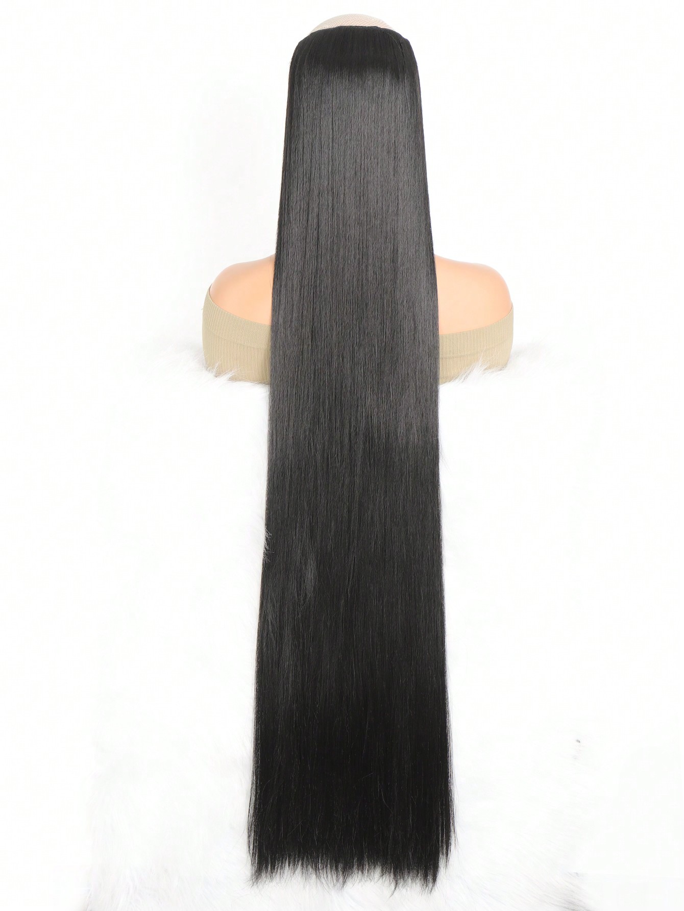 Aosiwig สังเคราะห์ Super ยาวตรง 100 ซม.5 คลิปใน Hair EXTENSION ธรรมชาติผมสีดําสีบลอนด์ปลอม Hairpiece สําหรับผู้หญิง