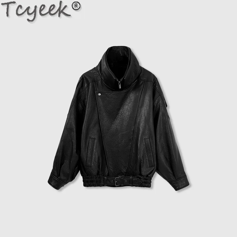 Tcyeek ธรรมชาติเสื้อหนังแท้เสื้อผ้าผู้หญิงฤดูใบไม้ผลิฤดูใบไม้ร่วง Sheepskin Coat แฟชั่นผู้หญิงแจ็คเก็ตหนัง Jaqueta Couro