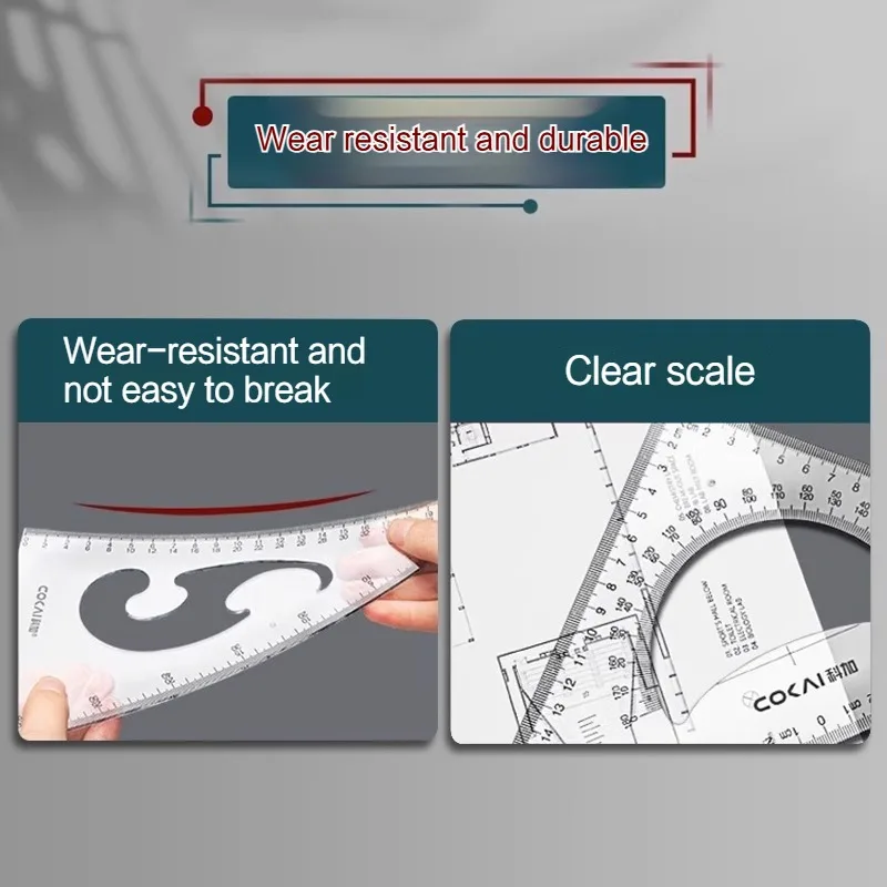 2Pcs/Set Multifunctional Triangle Ruler 30/45 Degree Measurement Angle Isosceles Triangle Ruler Geometry Students Drafting Tool