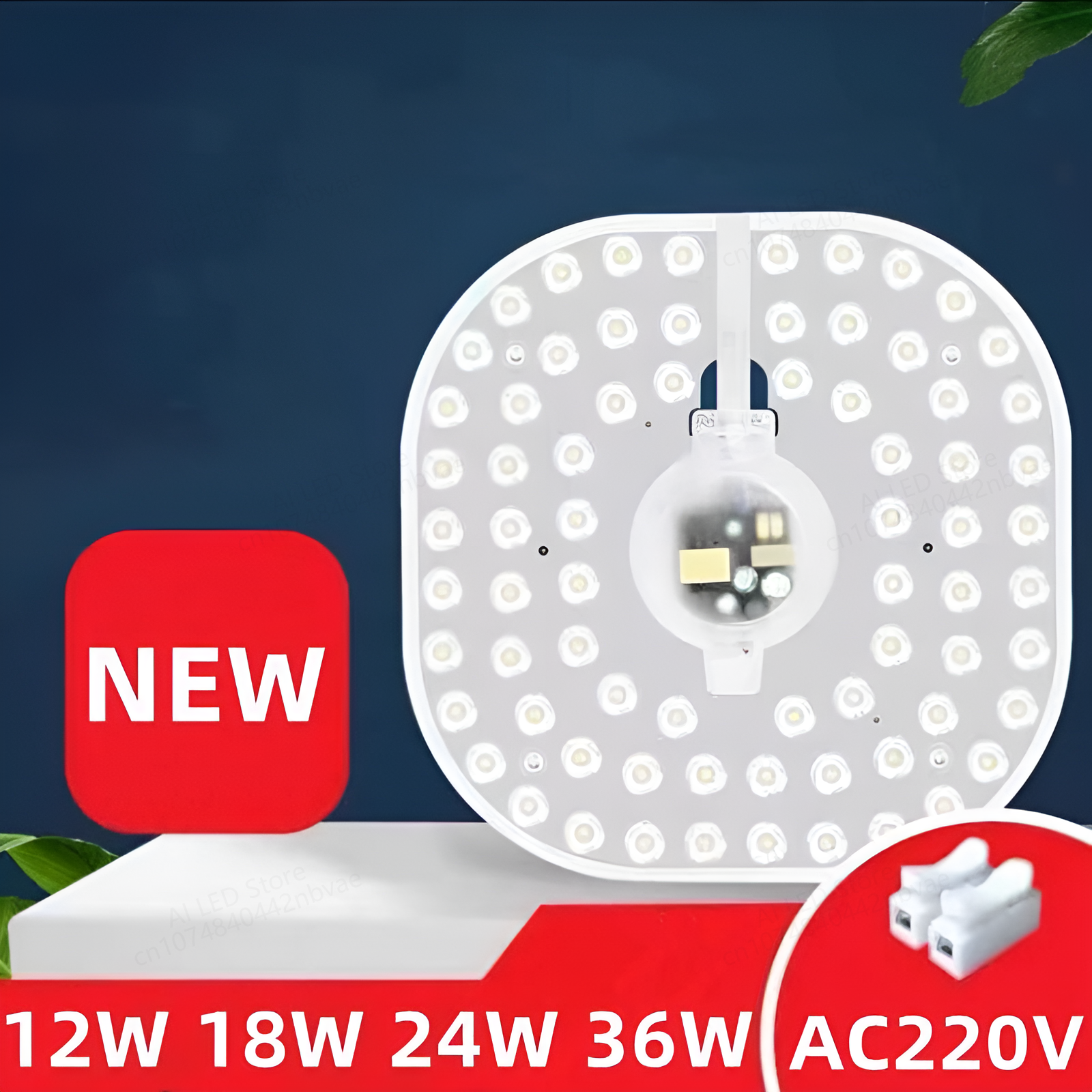 Anillo de luz circular con Panel LED cuadrado, lámpara de techo decorativa de 12W, 18W, 24W, 36W, CA de 220v, 230v y 240v